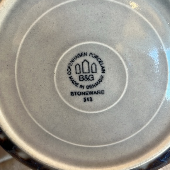 Bing & Grondahl Porcelain Stoneware Serving Dish 7.5” Copenhagen Denmark - Picture 5 of 7